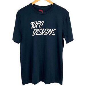 NWT Topo Designs Graphic Tee Shirt Navy Blue Size Medium M Short Sleeve
